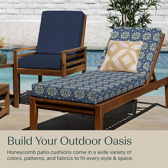 Honeycomb Outdoor Heritage Chaise 21.5 x 70, Medina Medallion Chaise Lounge - Image 3