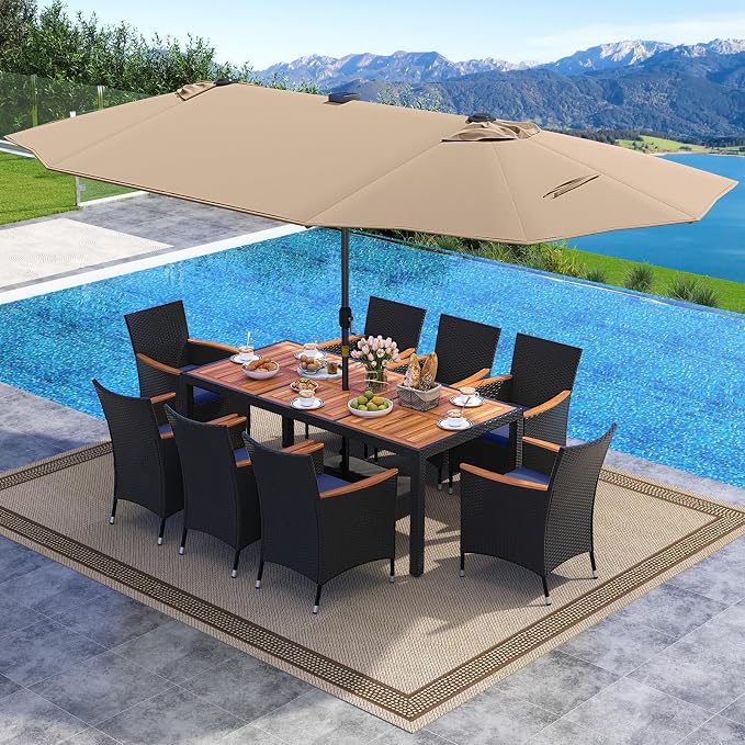Tangkula 11 Pieces Patio Dining Set - Image 3