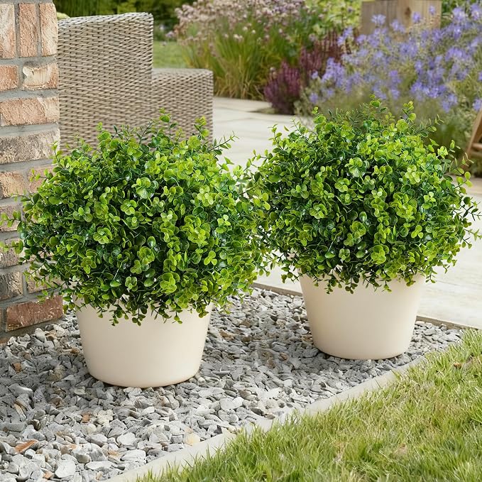Artificial Faux Outdoor Plants for Spring Summer Decoration, 12 Bundles Fake - Image 9