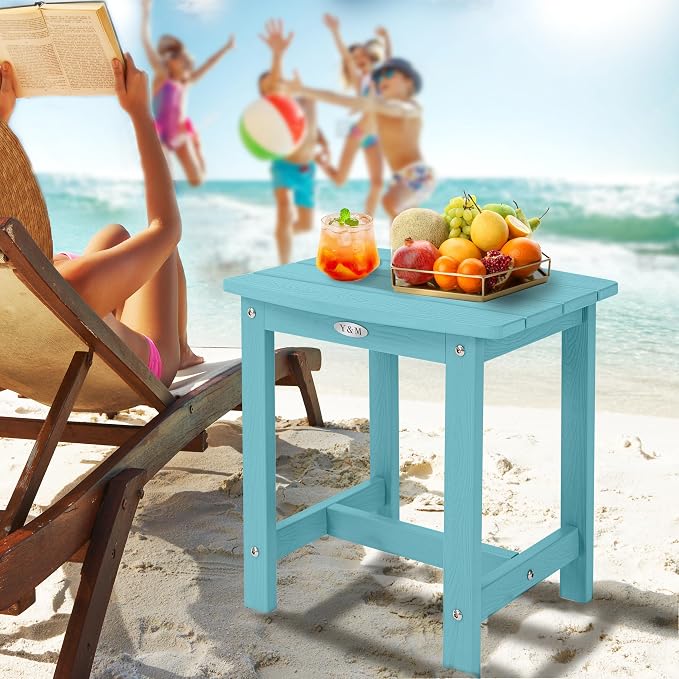 Y&M Outdoor Side Table, HIPS Adirondack Small Single Table, Waterproof Square - Image 7