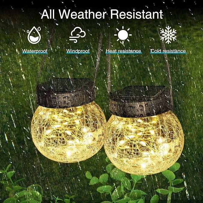 Kolpop 4 Pack Hanging Solar Lights - Image 4