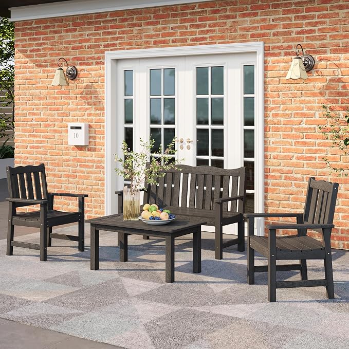 Stoog Outdoor Coffee Table, All-Weather Poly Lumber Patio Side Table, Rectangle - Image 8