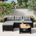 Wisteria Lane Small Patio Furniture Set, All-Weather PE Rattan Outdoor by WisteriaLane
