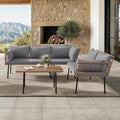 YITAHOME 4-Piece Wicker Patio Furniture Set, All Weather PE Rattan Conversation by YITAHOME