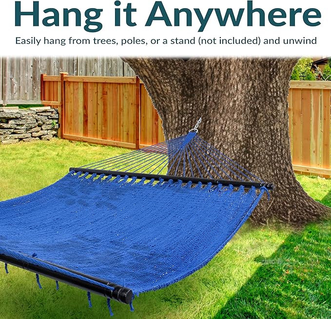 Sunnydaze Soft-Spun Polyester Rope Double Hammock - Image 4
