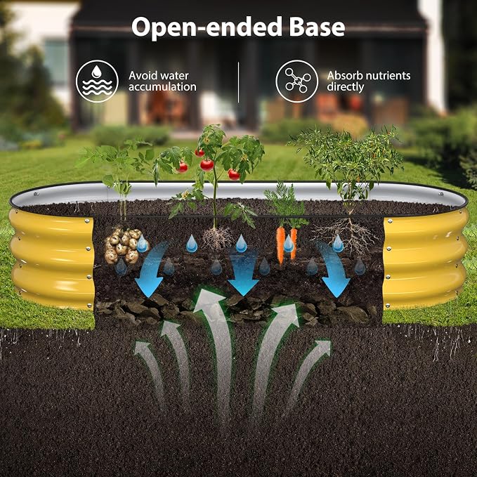 Raised Garden Bed Kit, Large Metal Raised Beds - Image 4