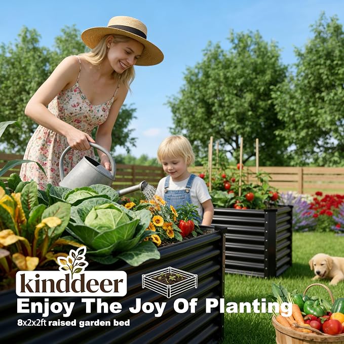 8x2x2ft Raised Garden Bed Kit, Galvanized Planter Garden Boxes Outdoor - Image 3
