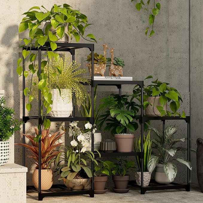 Plant Stand Indoor Plant Shelf Outdoor Metal Plant Rack - Image 5