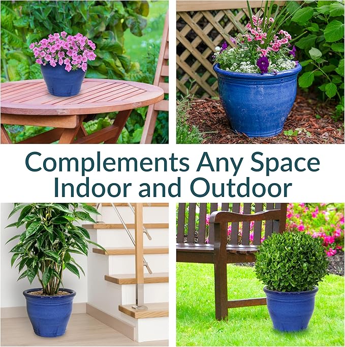 Sunnydaze Large Ceramic Plant Pot - Image 3