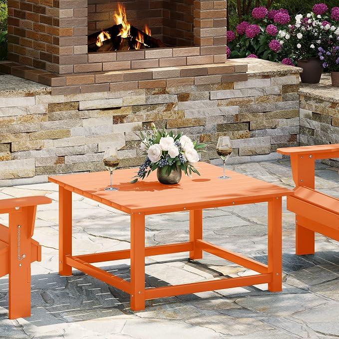 WestinTrends Malibu Low Outdoor HDPE Square Patio Coffee Table by WestinTrends