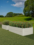 CABIHOME 2 Pcs 8x4x2 Ft Galvanized Raised Garden Bed, Deep Root Planter Box by CABIHOME