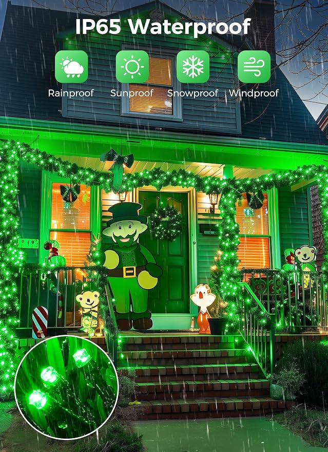 Minetom Solar String Lights Outdoor, 40FT 100 LED String Lights Solar Powered - Image 2