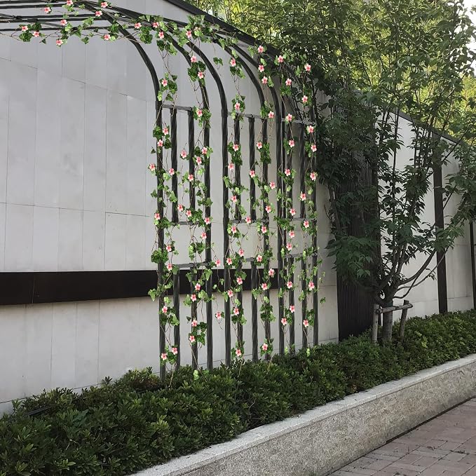 Twira Half Side Garden Arch Trellis, 7.9FT Metal Arbor Trellis - Image 9
