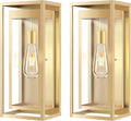 19" Gold Outdoor Light Fixture, 2 Pack Large Size Outdoor Sconce Lights by Slypadan