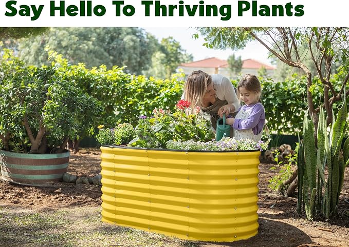 Plant & Plot Galvanized Raised Garden Beds Outdoor // 4×2×2 ft Planter Raised - Image 4