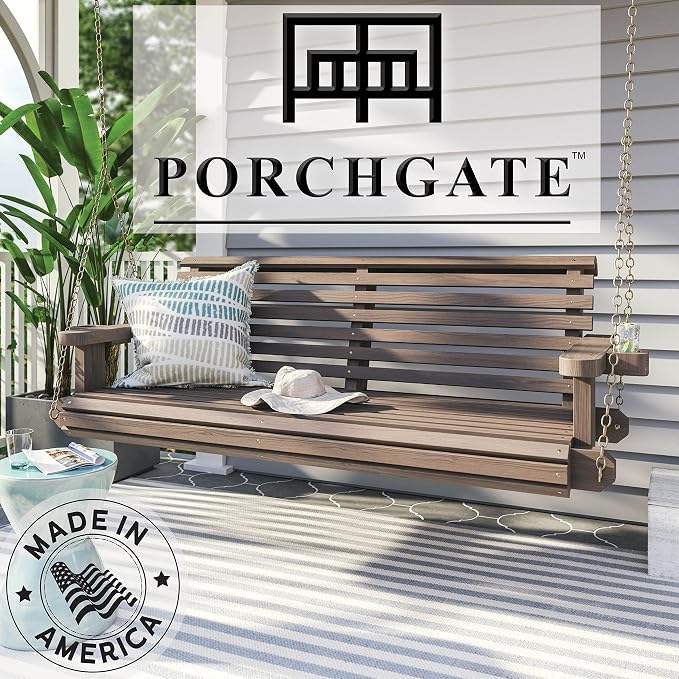 Porchgate Amish Heavy Duty 800 Lb Roll Comfort Treated Porch Swing W/Chains - Image 2