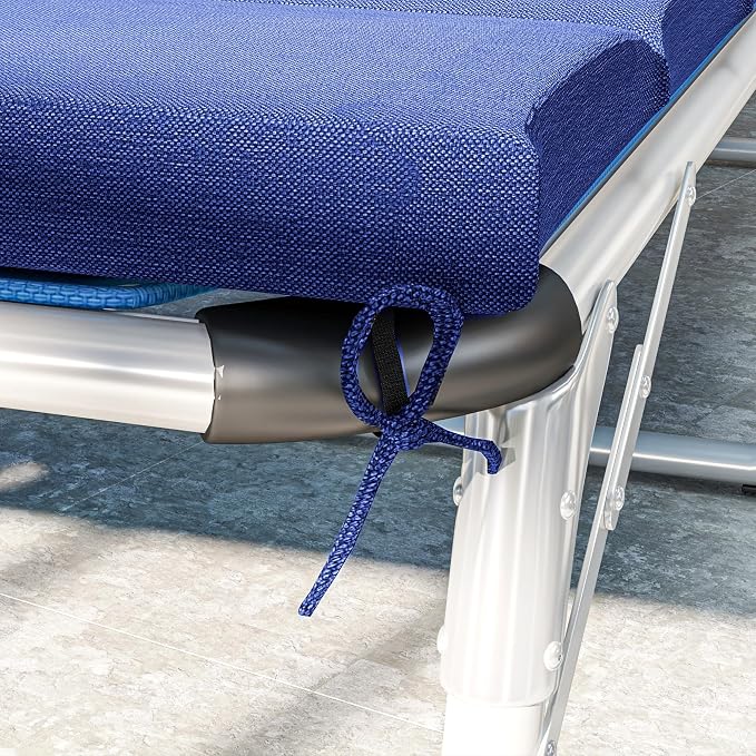 Outsunny Outdoor Lounge Chair Cushion Set of 2, Foldable Patio Chaise Lounge - Image 9