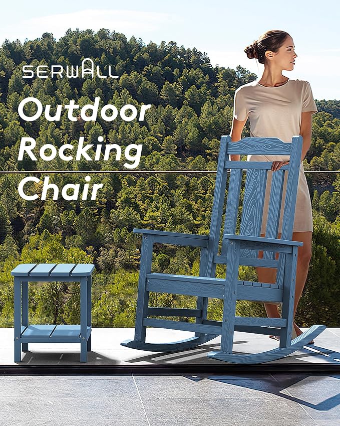 SERWALL HDPE Outdoor Rocking Chair - Image 4