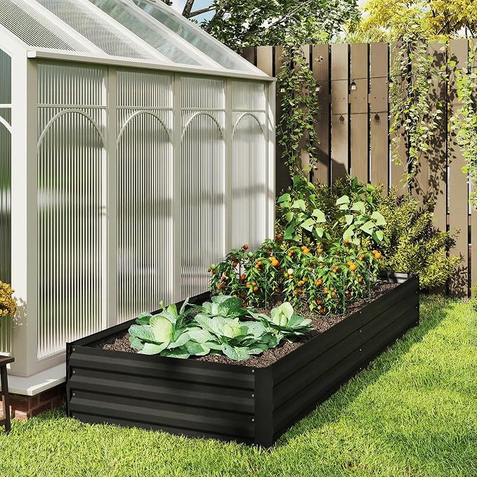 Outsunny Galvanized Raised Garden Bed, - Image 8