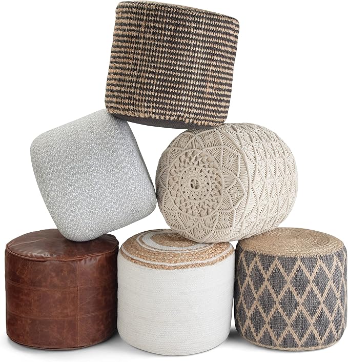 SIMPLIHOME Edgeley Round Pouf - Image 12