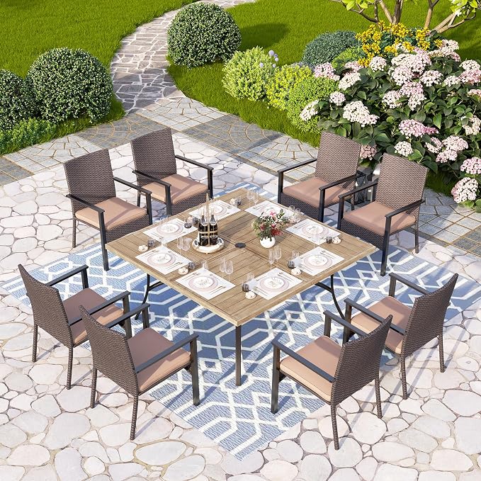 PHI VILLA 9 Pieces Patio Dining Set - Image 2