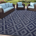 SAND MINE Reversible Mats, Plastic Straw Rug, Modern Area Rug, Large Floor Mat by SANDMIND
