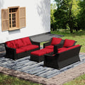 Joyside Wicker Patio Furniture Sets, 6 Pieces Upgraded Large Size Outdoor by Joyside