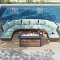 PHI VILLA 7-Piece Half Moon Patio Furniture Set by PHIVILLAThepioneerofcomfortablehouseholdsupplies