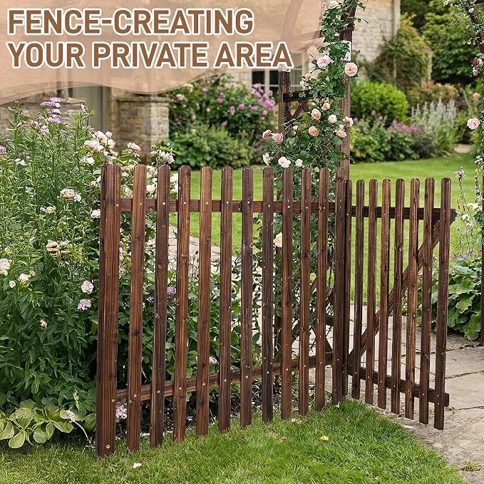 VINGLI Wooden Garden Arbor, Heavy Duty Outdoor Frame Trellis - Image 5
