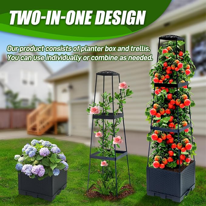 2 Packs Raised Garden Bed Tomato Planter Box - Image 3