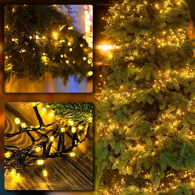 2 Pack 200LED Solar Christmas Lights Outdoor, 72FT Solar String Lights - Image 4