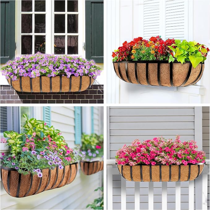 HFHOME 30" Window Box Deck Railing Planter - Image 5