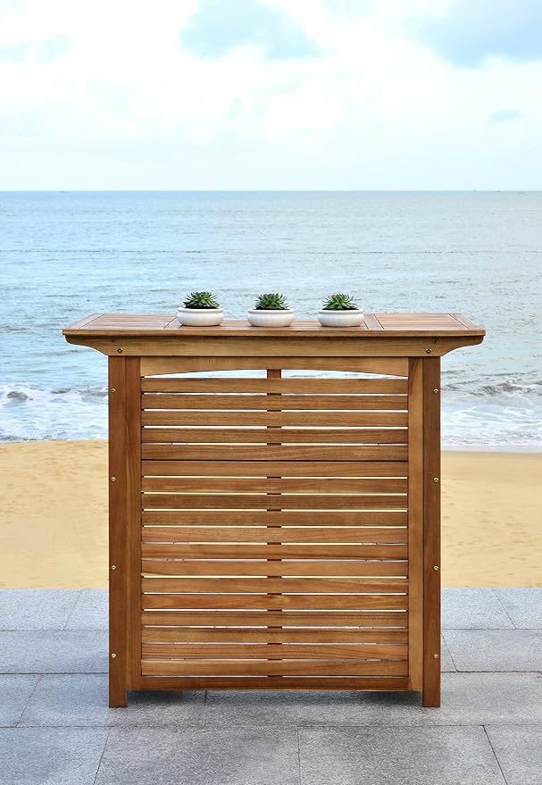 Safavieh Outdoor Collection Monterey Teak Bar Table - Image 6