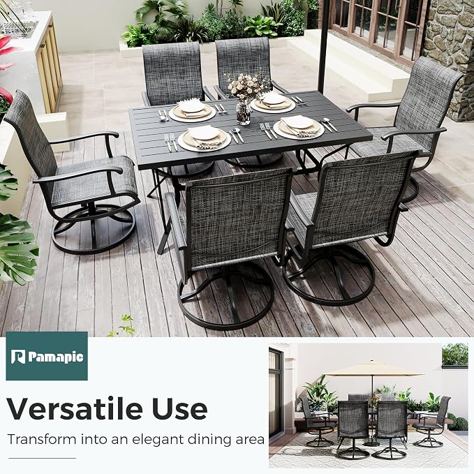 7-Piece Outdoor Dining Set, Patio Furniture Set - Image 5