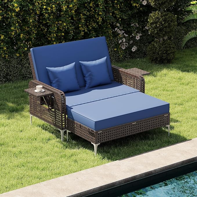 Tangkula Patio Rattan Daybed - Image 2