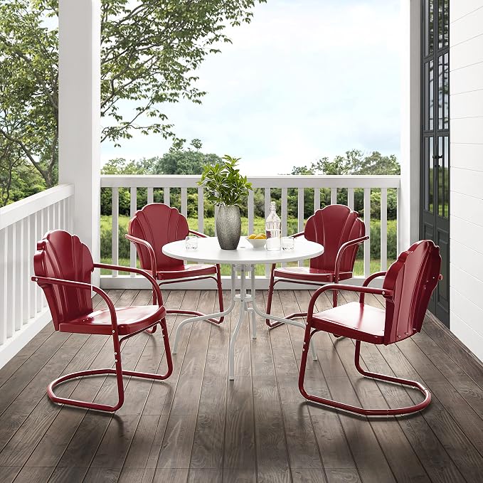 Crosley Furniture Tulip 5-Piece Outdoor Dining Set - Image 5