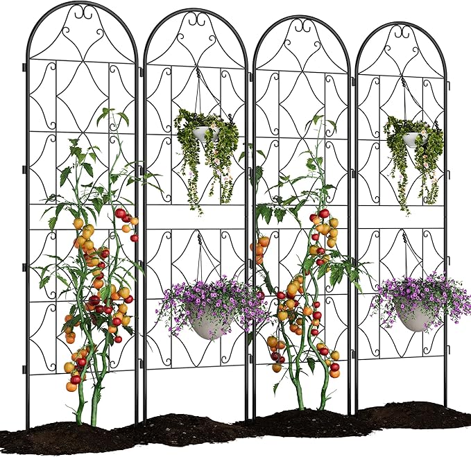 Garvee 22"x 75" Metal Garden Trellis Panel, Vegetables, Indoor & Outdoor by Garvee