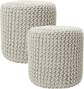 REDEARTH · Cylindrical Hand Knitted Pouf by REDEARTH