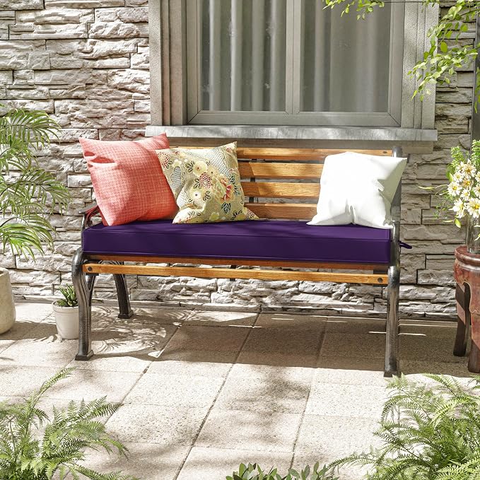 Premium Outdoor Bench Cushions for Patio Furniture 3.5inches Memory Foam Bench - Image 2