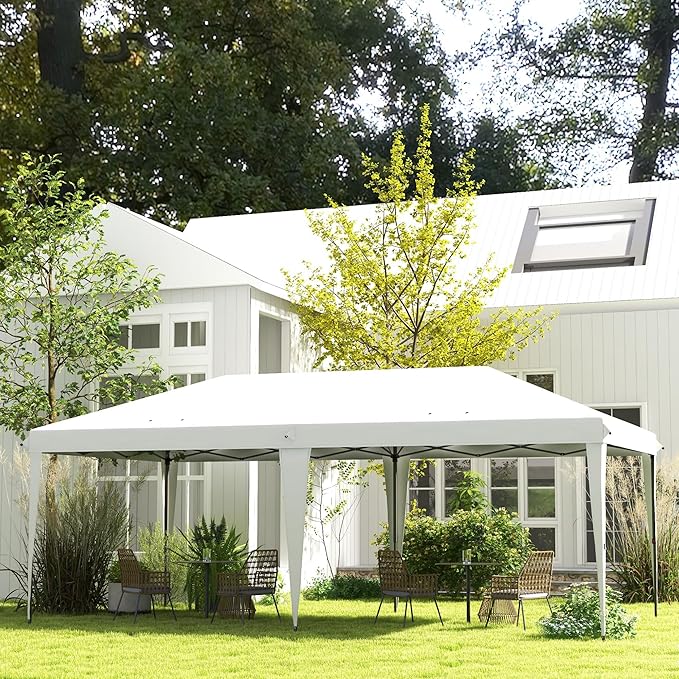 Outsunny 10' x 19.2' Pop Up Canopy Tent, Heavy Duty Tent - Image 2