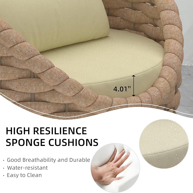 TWT All-Weather Textilene Rope Balcony Furniture - Image 6