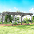 Outsunny 12' x 20' Outdoor Pergola, Wood Gazebo Grape Trellis by Outsunny