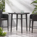 32" Square Wicker BAR Table by Unknown