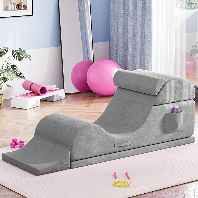 Convertible Yoga Chair for Adults, Ergonomic Foam Lounge by smilesun