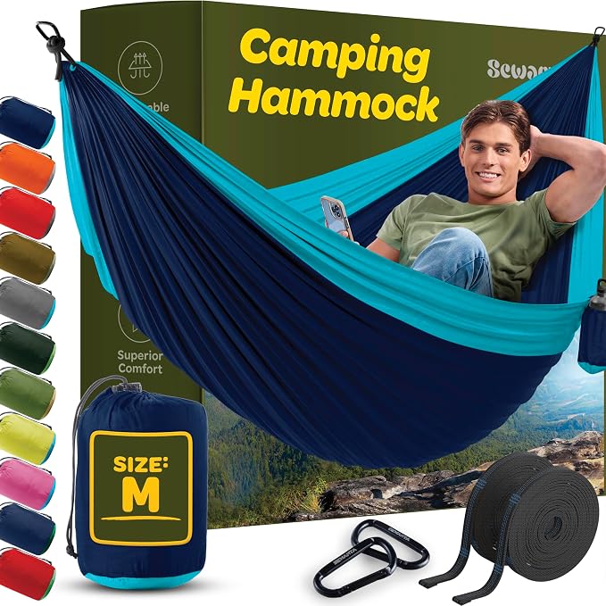Durable Hammock 400 lb Capacity, Nylon Camping Hammock Chair - Image 8