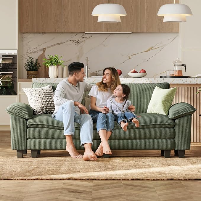 LINSY HOME 90'' Cloud Loveseat Sofa, Modular Sectional Couches Corduroy Cloud - Image 6
