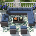 Outdoor Patio Furniture Set, 14 Pieces Outdoor Sectional Furniture Patio Sofa by ASJMR