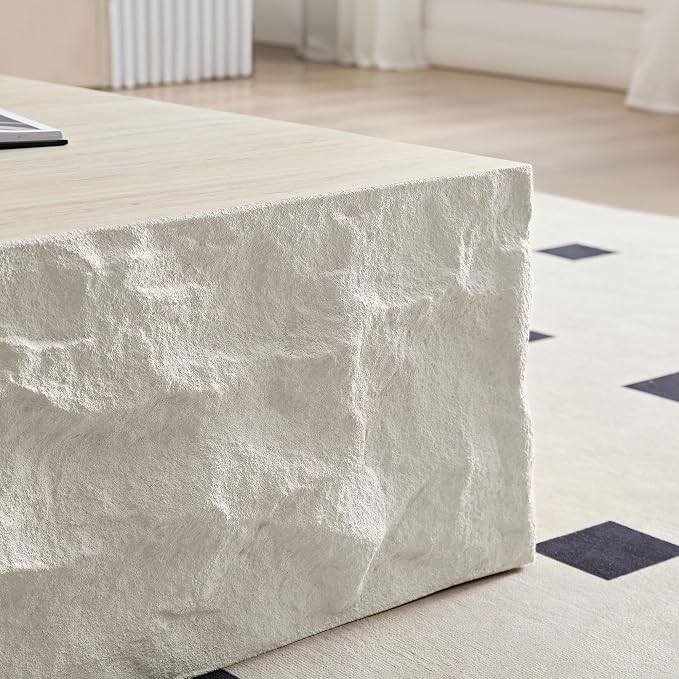 Square Coffee Table for Living Room Modern Center Table for Apartment, No Need - Image 7