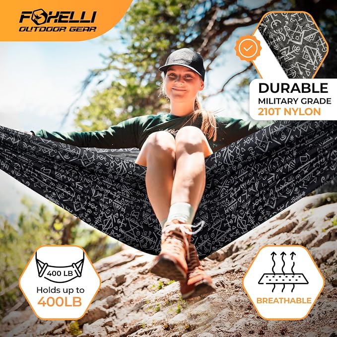 Foxelli Camping Hammock – Ultralight Hammock - Image 3