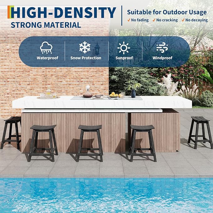 GarveeLife Weather Resistant Barstool Outside Stools - Image 6